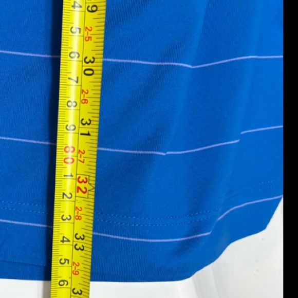 Nike Dri Fit Golf Men's Long Sleeve 1/4 Zip Blue Striped Shirt Size XL - Picture 9 of 12